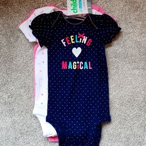 NWT CARTERS 3 PACK ONESIES 3-6 MONTH